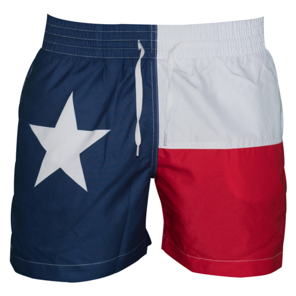 M-PEX 5.5" Inseam Texas Flag Men's Swimming Trunks